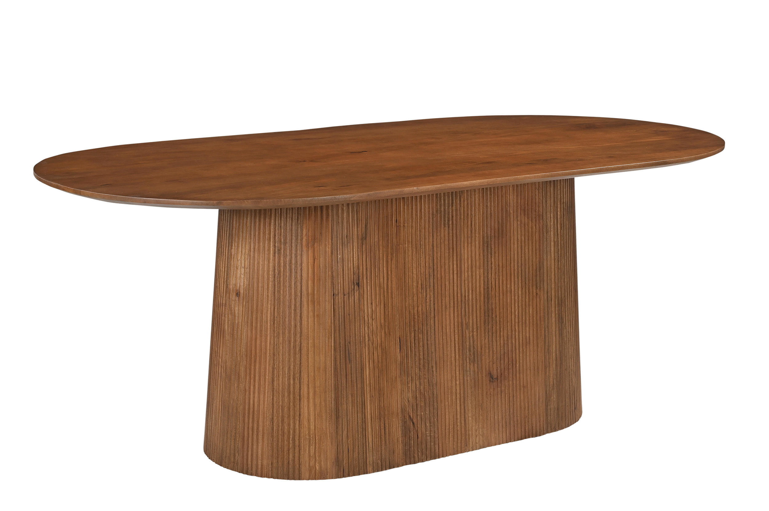 ESSTISCH 200/100/76 cm Echtholz  Holz oval Naturfarben  - Naturfarben, MODERN, Holz (200/100/76cm) - MID.YOU