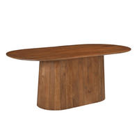 ESSTISCH 200/100/76 cm Echtholz  Holz oval Naturfarben  - Naturfarben, MODERN, Holz (200/100/76cm) - MID.YOU