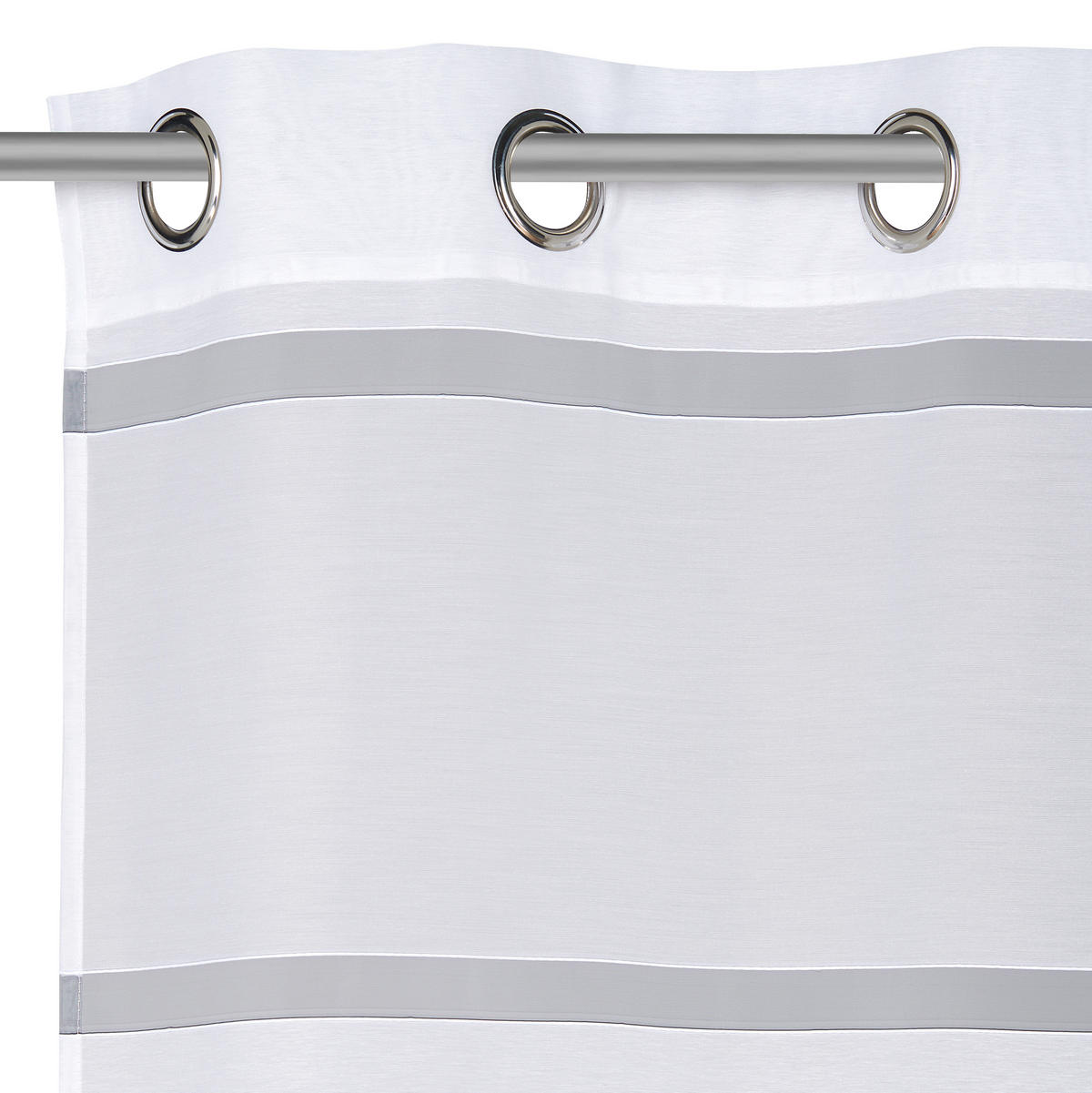 ZÁVĚS S OČKY, poloprůhledné, 140/245 cm - bílá, Design, textil (140/245cm) - Esposa