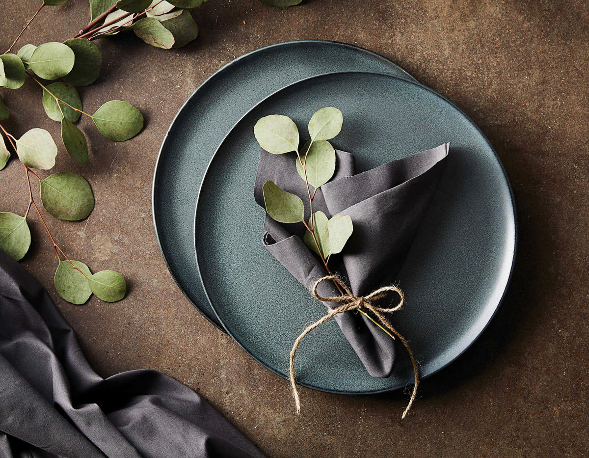 SPEISETELLER RAW  - Waldgrün, Basics, Keramik (23/23/1cm) - Aida