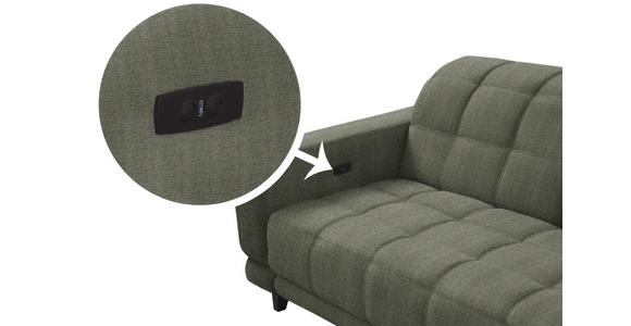 ECKSOFA in Webstoff Grün  302/216 cm  - Schwarz/Grün, Design, Holz/Textil (302/216cm) - Xora