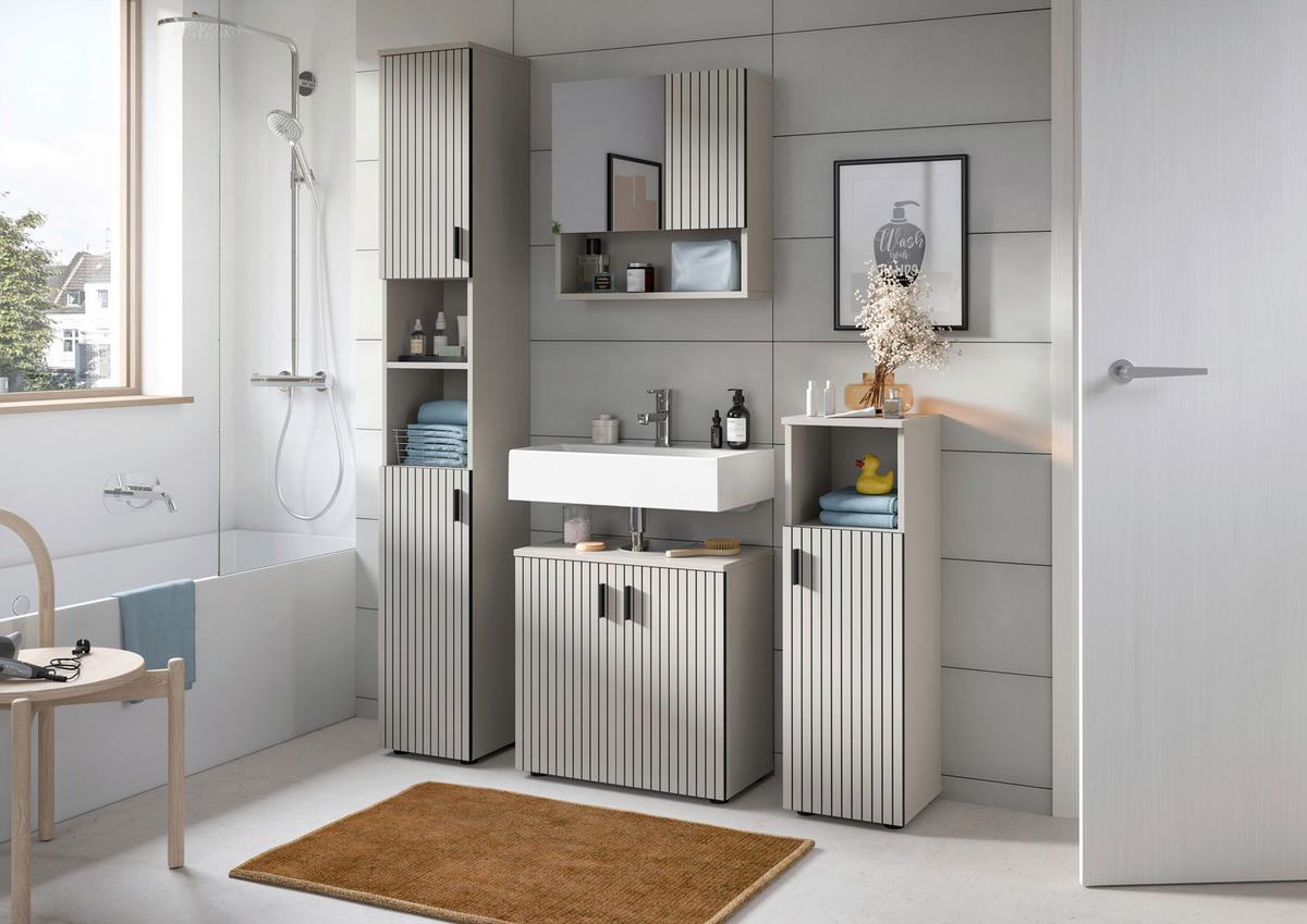 BADRUM 90 cm  - svart/kashmir, Trend, trämaterial/glas (90cm) - MID.YOU