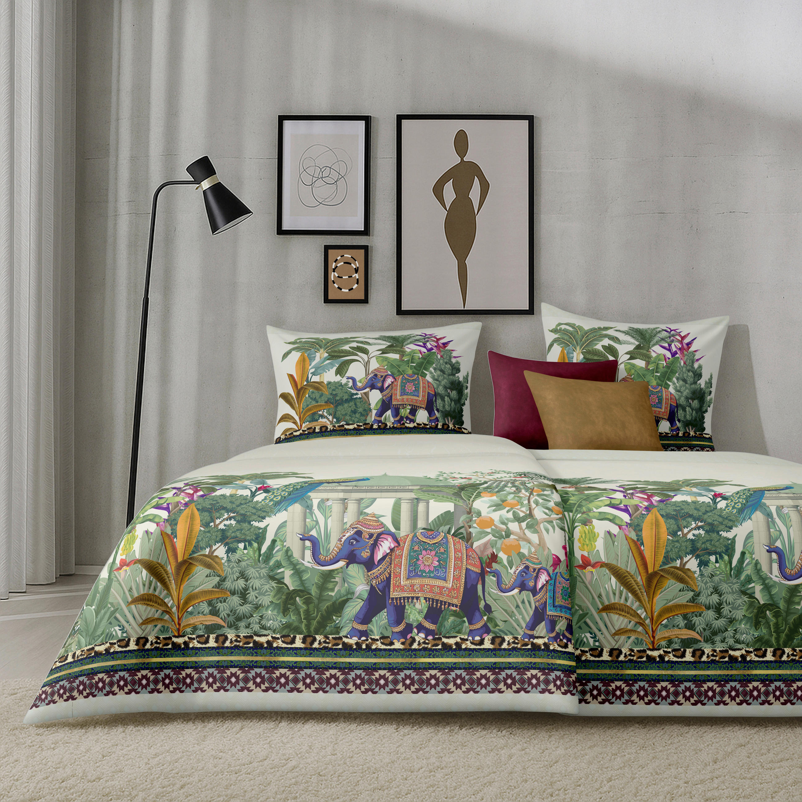 BETTWÄSCHE KARMA Satin 135/200 cm  - Multicolor/Weiß, Design, Textil (135/200cm) - Apelt