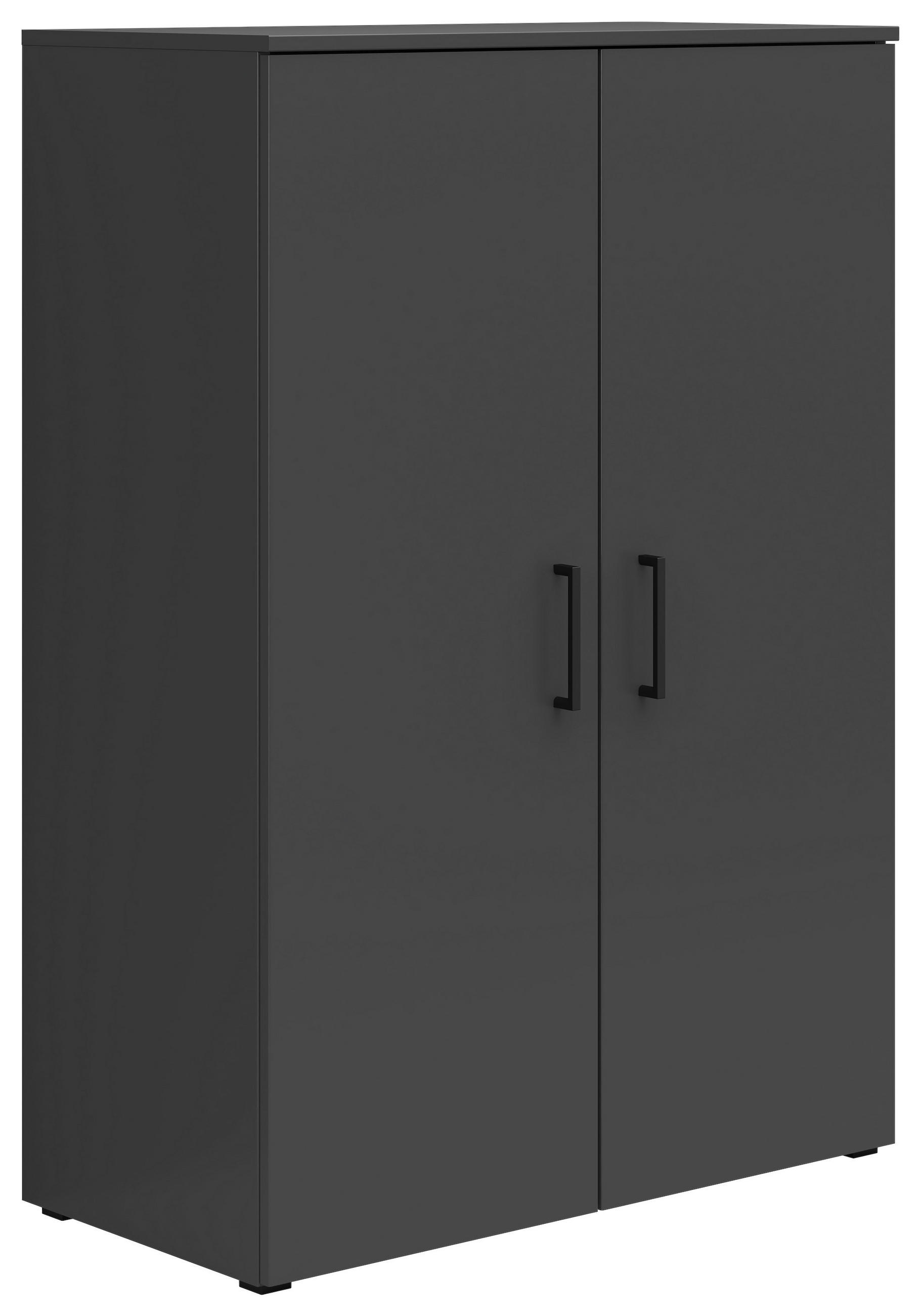 COMODĂ 80/115/40 cm  - grafit/antracit, Modern, plastic/material pe bază de lemn (80/115/40cm)