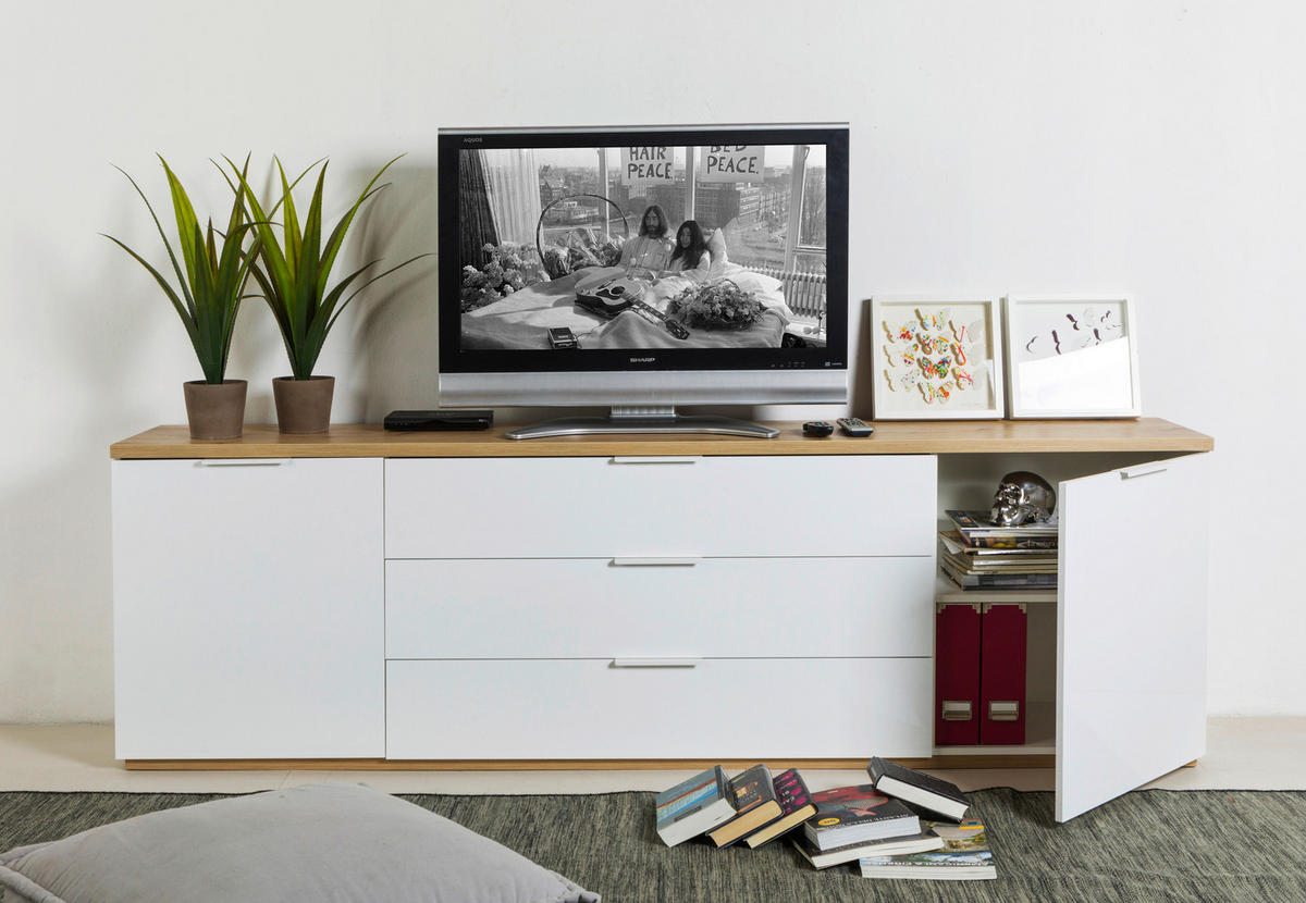 TV-ELEMENT  - Design, kovina/leseni material (240/40,5/74,8cm) - Carryhome