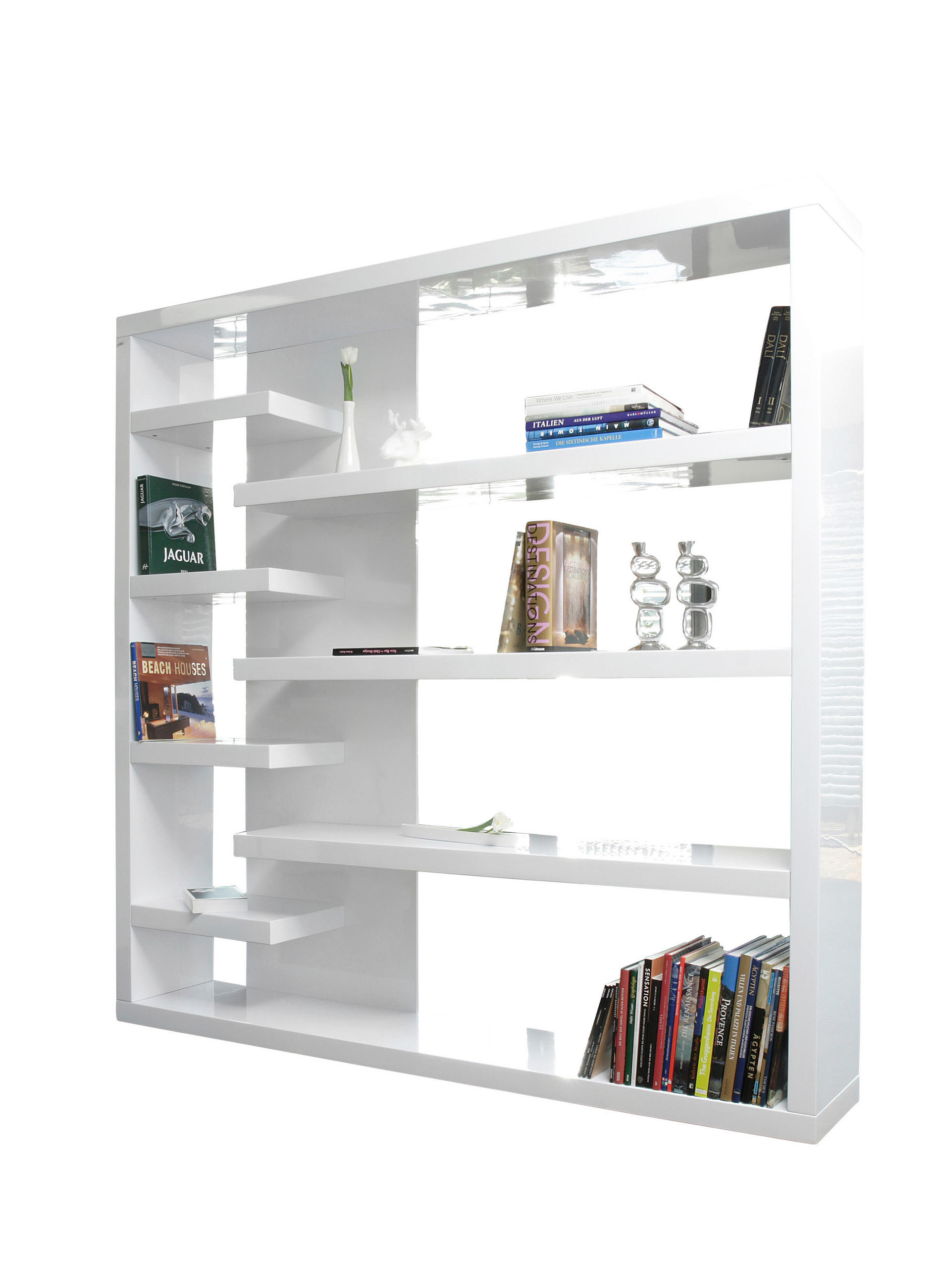 RAUMTEILER Weiß Hochglanz  - Weiß Hochglanz, Design, Holzwerkstoff (200/200/35cm) - Livetastic