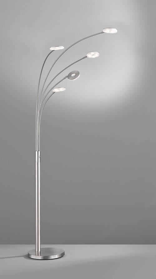 LED-STEHLEUCHTE 79/225 cm    - Chromfarben/Nickelfarben, Basics, Glas/Metall (79/225cm) - Fischer & Honsel