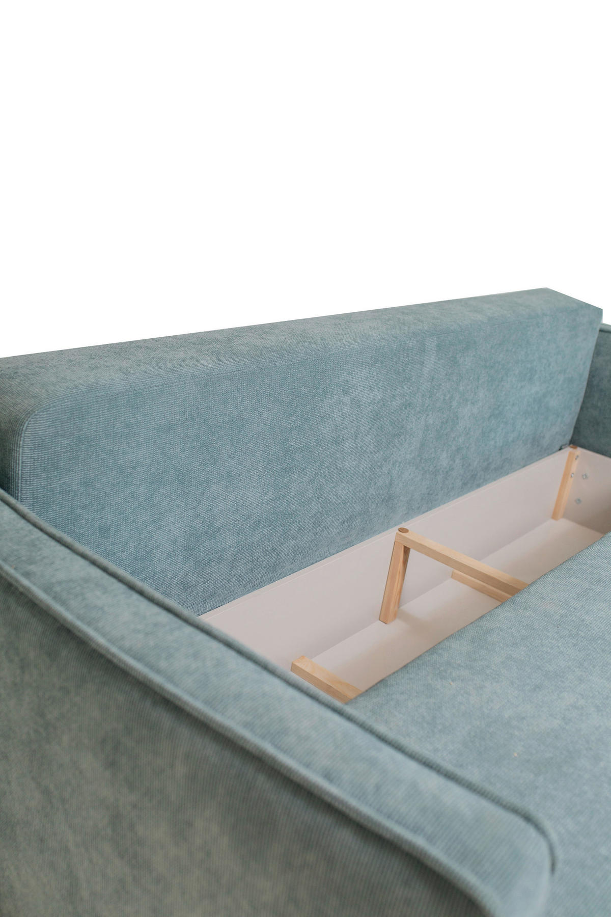 SCHLAFSOFA Jacquard Blaugrau  - Blaugrau/Schwarz, Design, Holz/Textil (242/75/110cm) - home24