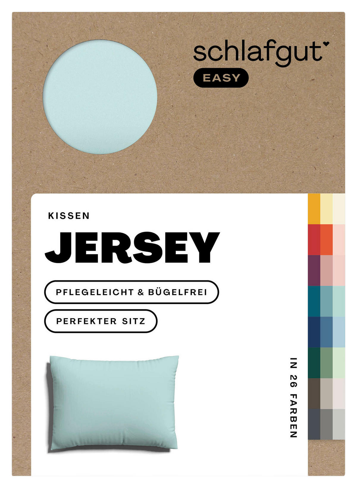 KOPFPOLSTERBEZUG EASY JERSEY 70/90 cm  - Petrol, Basics, Textil (70/90cm) - Schlafgut