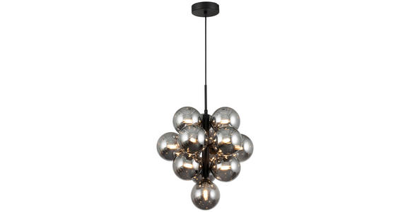 HÄNGELEUCHTE 40/153 cm  - Schwarz, Trend, Glas/Metall (40/153cm) - Novel