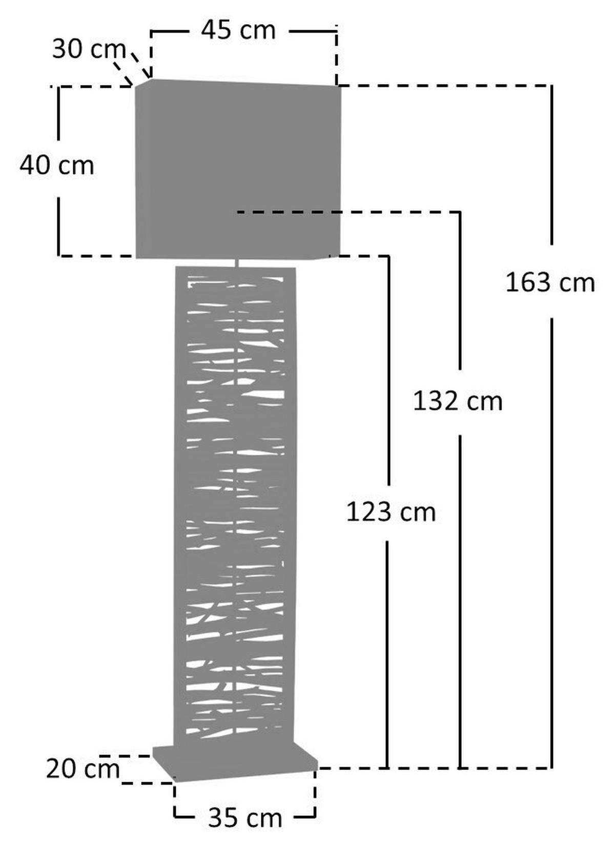 STEHLEUCHTE  35/163/20 cm   - Goldfarben/Schwarz, Design, Holz/Textil (35/163/20cm) - P & B