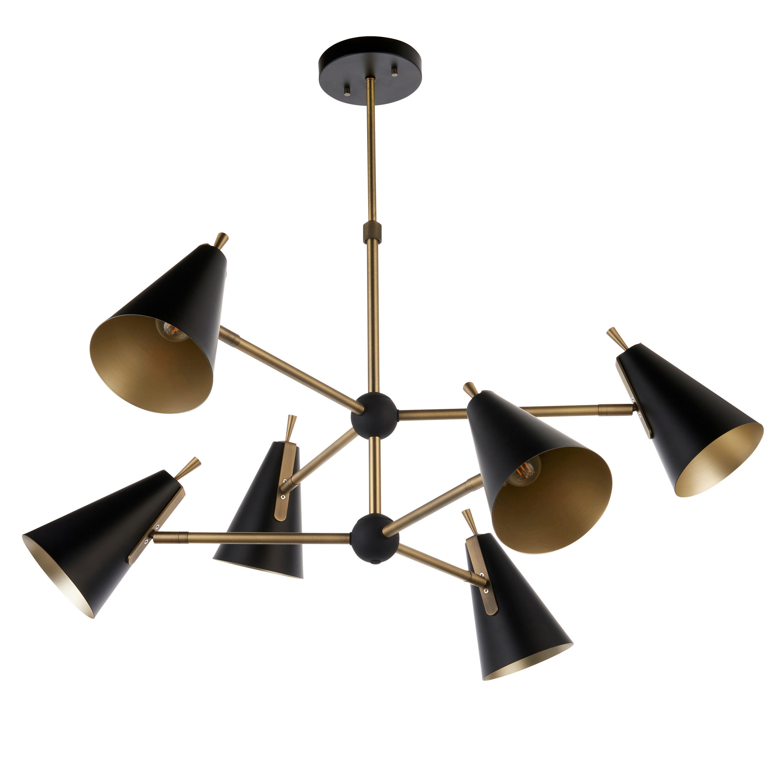 DECKENLEUCHTE  96/76 cm    - Messingfarben/Schwarz, Design, Metall (96/76cm) - ENDON