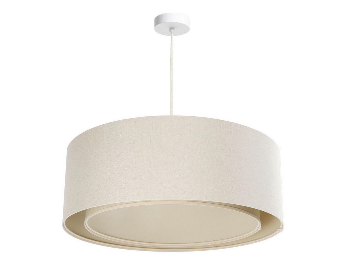 HÄNGELEUCHTE Boho 50/88 cm   - Beige/Creme, Design, Kunststoff/Textil (50/88cm)