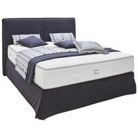 BOXSPRINGBETT 180/200 cm  in Anthrazit  - Anthrazit/Silberfarben, Konventionell, Textil/Metall (180/200cm) - Ambiente