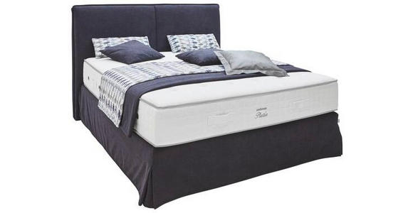 BOXSPRINGBETT 180/200 cm  in Anthrazit  - Anthrazit/Silberfarben, KONVENTIONELL, Textil/Metall (180/200cm) - Ambiente