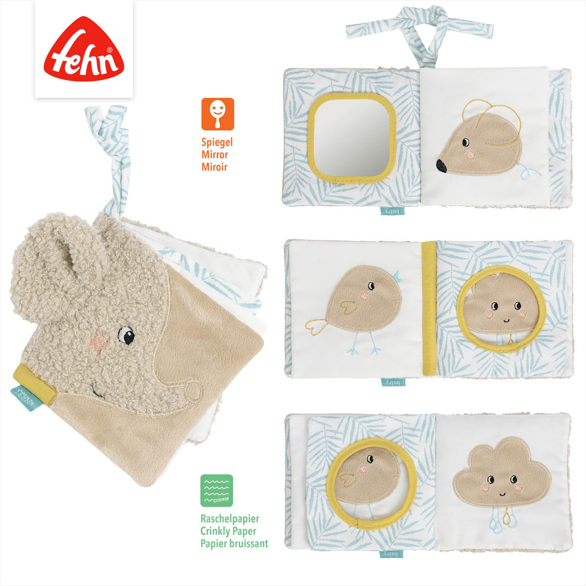 STOFFBUCH FredErik  - Hellgrau, Basics, Textil (12/12/2,2cm) - Fehn