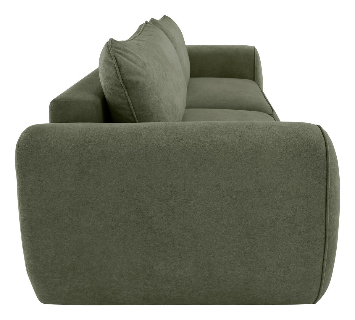 SCHLAFSOFA Chenille Grün  - Schwarz/Grün, Konventionell, Kunststoff/Textil (257/96/110cm) - Milino