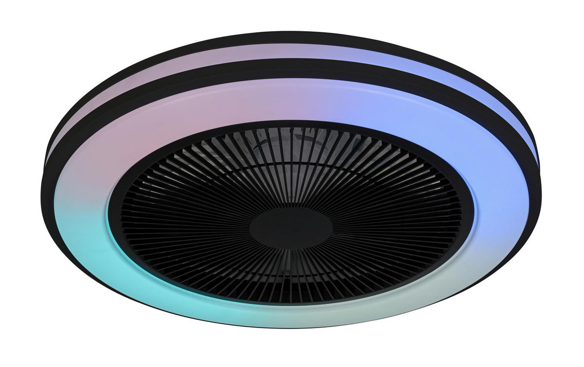 DECKENVENTILATOR - Schwarz/Weiß, Trend, Kunststoff/Metall (58/14,5cm) - Mican