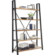REGAL in 120/190/40 cm Naturfarben, Schwarz - Schwarz/Naturfarben, Trend, Holz/Metall (120/190/40cm) - Ambia Home