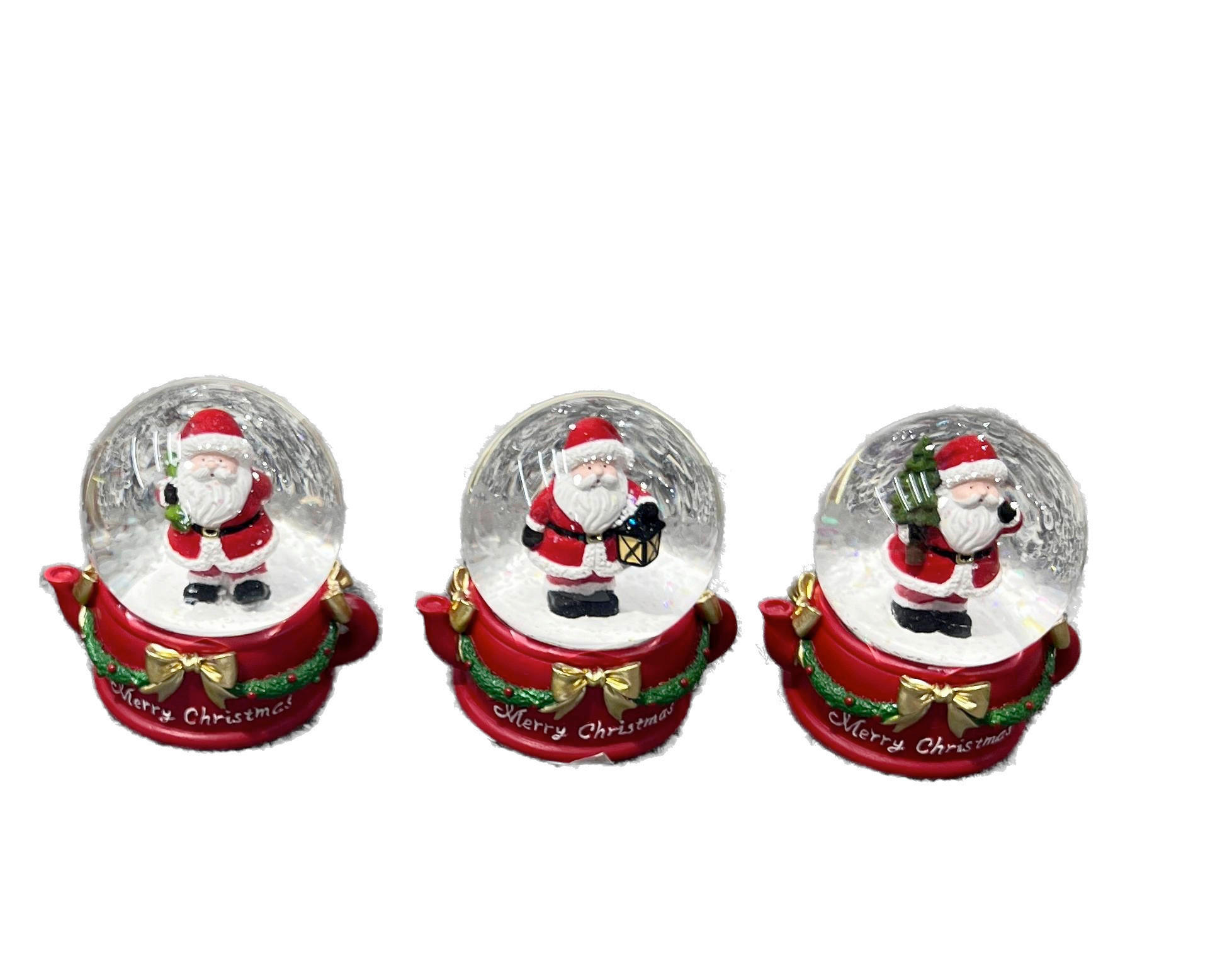 SCHNEEKUGEL - Dunkelgrün/Rot, LIFESTYLE, Glas/Kunststoff (8,3/8,2/7cm) - X-Mas