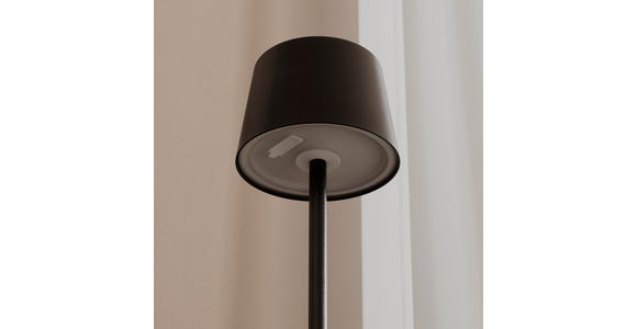 AKKU-TISCHLEUCHTE 9/22 cm  - Schwarz, Basics, Metall (9/22cm) - Novel