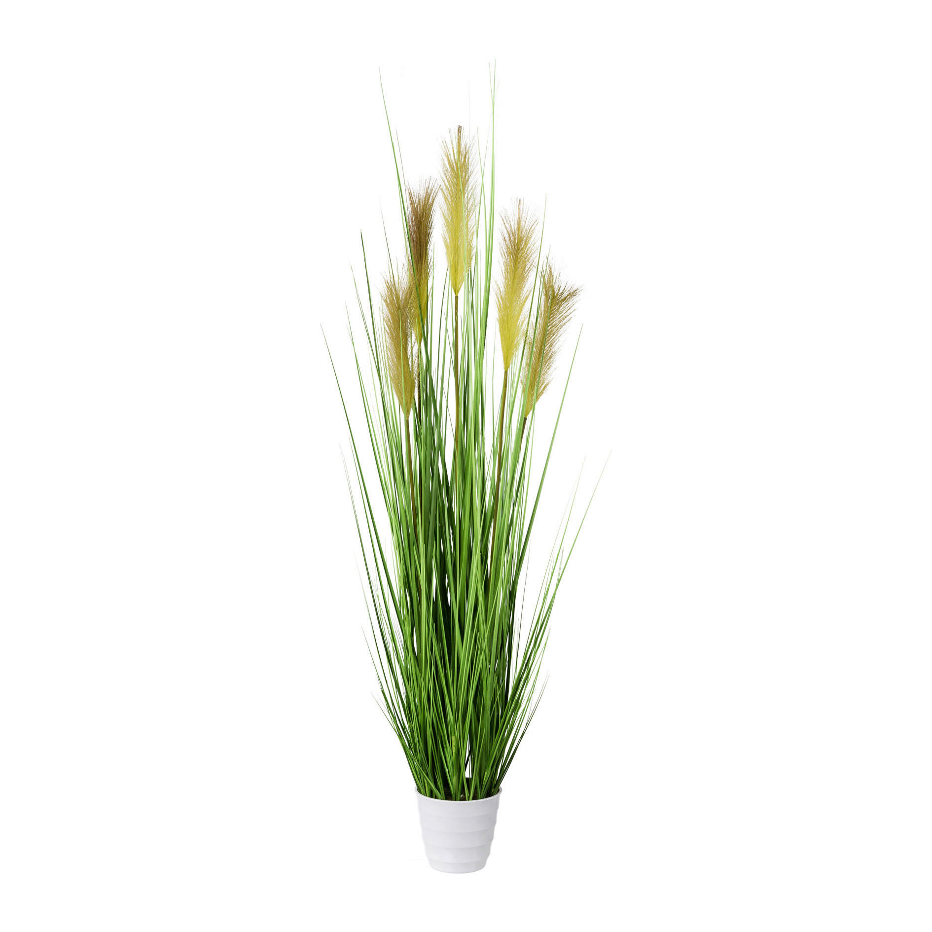 KUNSTPFLANZE 110 cm  - Weiß/Grün, Basics, Kunststoff (110cm)
