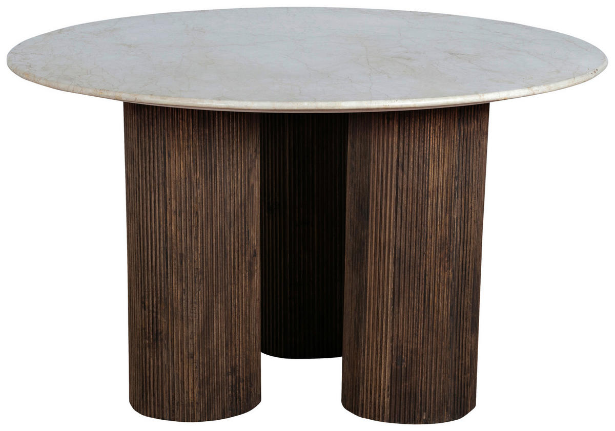 ESSTISCH in Holz, Stein  - Dunkelbraun/Braun, MODERN, Holz/Stein (130/76/130cm) - MID.YOU