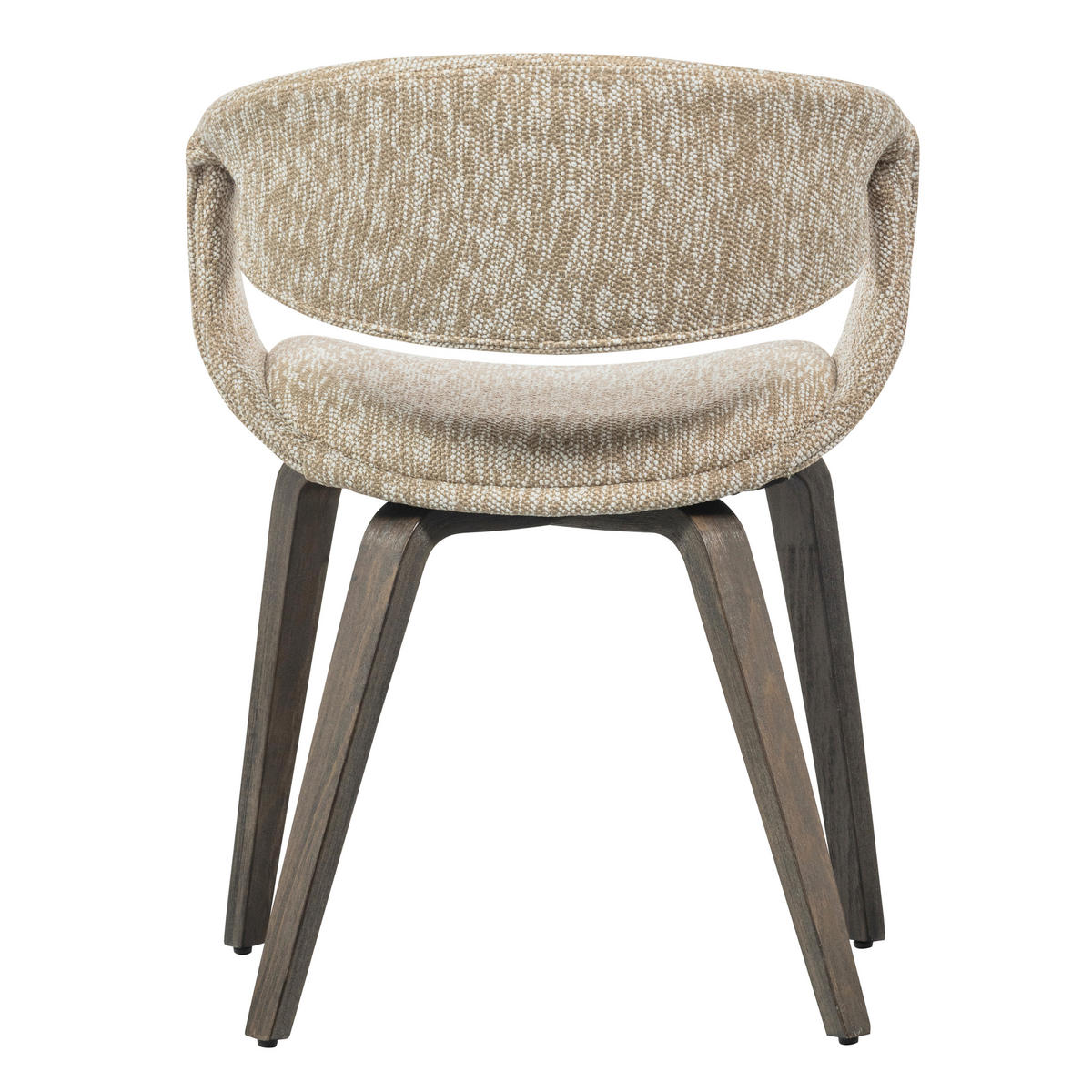 ARMLEHNSTUHL-SET 2 Stück  in Webstoff  - Sandfarben/Dunkelbraun, MODERN, Textil (57/78/57cm) - Livetastic