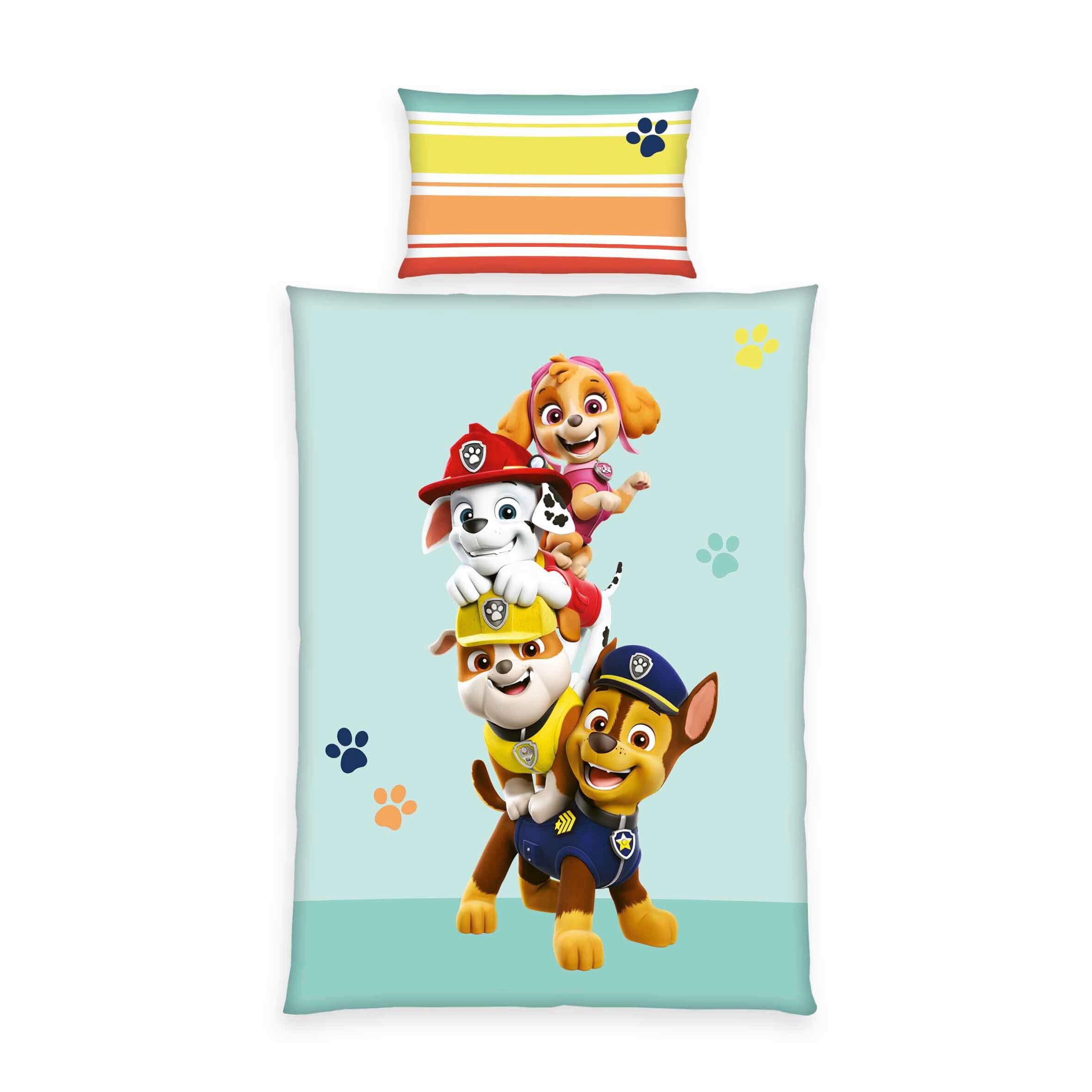 BABYBETTWÄSCHE Paw Patrol Flanell 100/135 cm  - Multicolor/Mintgrün, Basics, Textil (100/135cm) - baby best