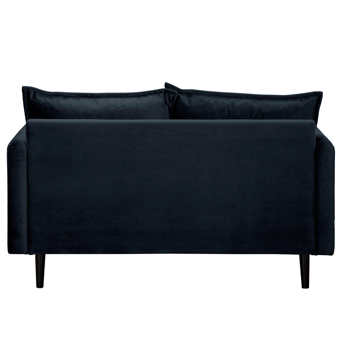 2-SITZER-SOFA JULI Samt Dunkelblau  - Schwarz/Dunkelblau, Design, Holz/Textil (138/86/100cm) - P & B
