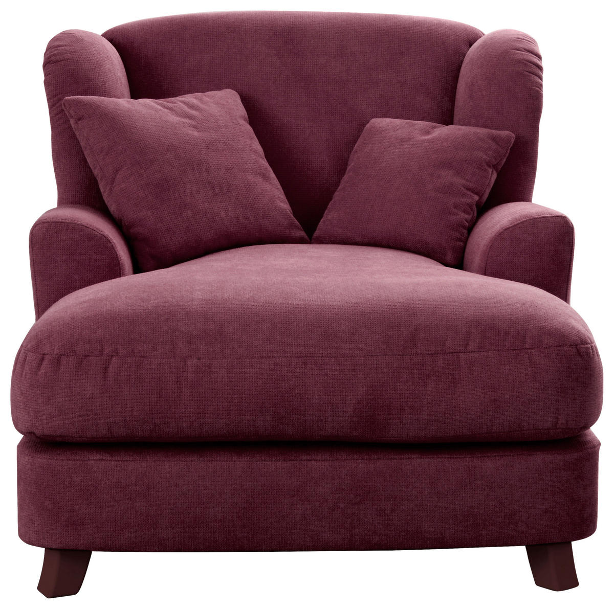 XXL-SESSEL - Dunkelbraun/Dunkelrot, MODERN, Holzwerkstoff/Textil (109/104/145cm) - Sit & More
