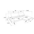 ECKSOFA Grau Chenille  - Schwarz/Grau, Design, Textil/Metall (170-195/280cm) - Dieter Knoll