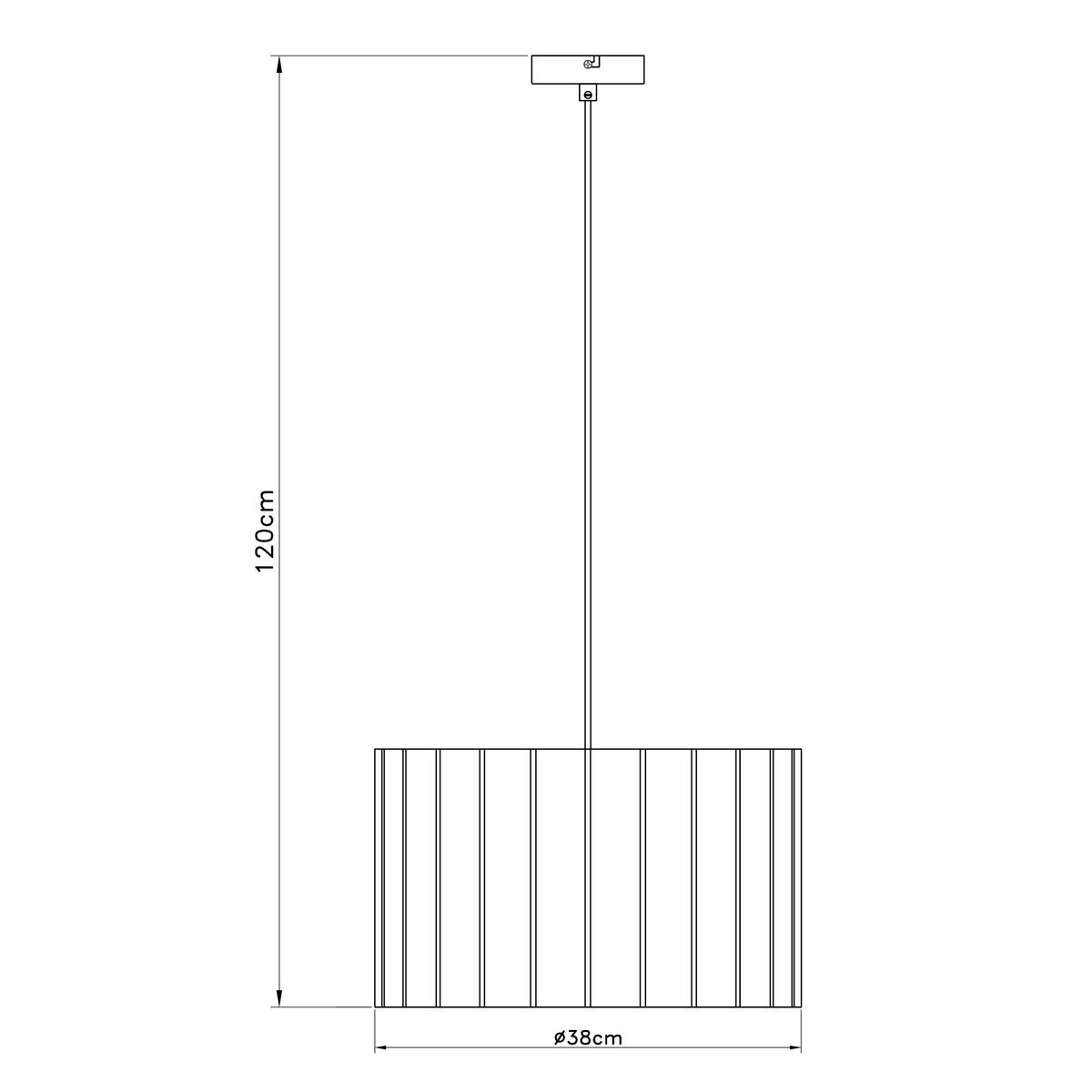 HÄNGELEUCHTE 38/120 cm  - Naturfarben, Trend, Kunststoff/Textil (38/120cm) - Novel