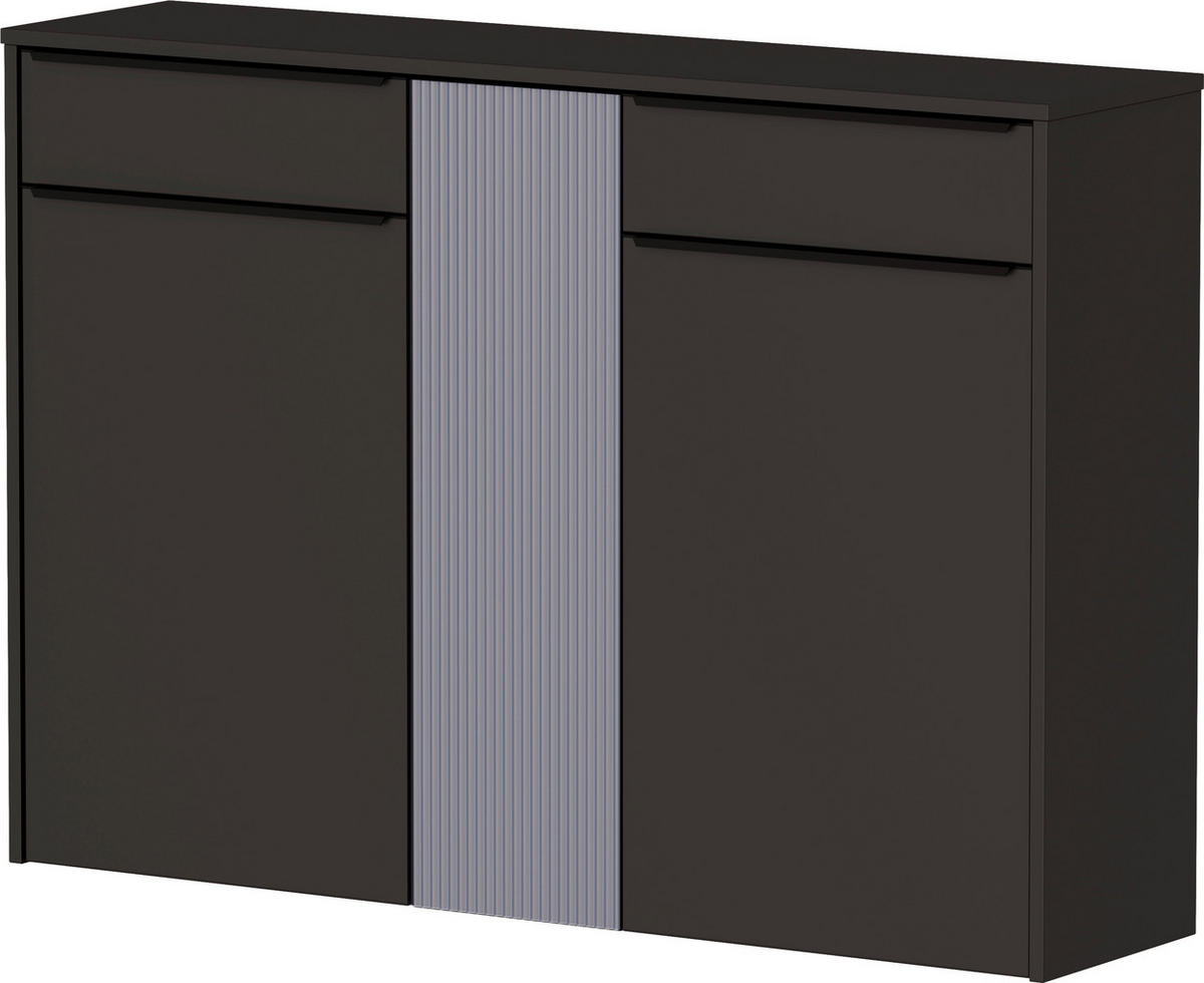 SCHUHSCHRANK  in 137/95/34 cm  - Anthrazit/Schwarz, Design, Glas/Holzwerkstoff (137/95/34cm) - Dieter Knoll
