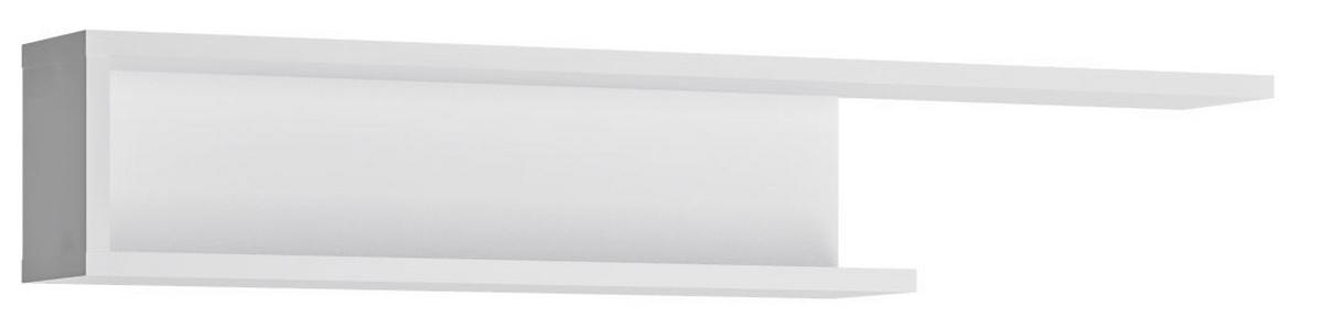 FALIPOLC 140/25/20,1 cm  - magasfényű fehér, Trend, faalapú anyag (140/25/20,1cm) - Hom`in