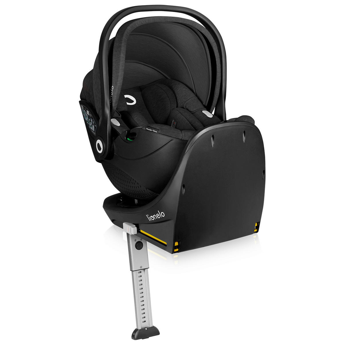 ISOFIXSTATION Moxie  - Schwarz, Basics, Naturmaterialien/Kunststoff (68/45,5/42cm) - Lionelo