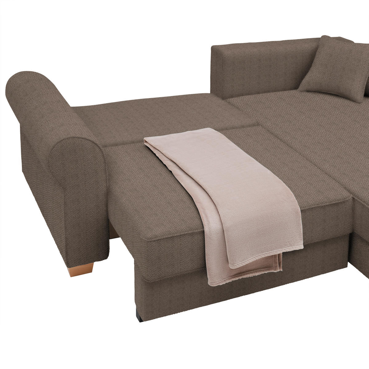HÖRNSOFFA i brun  - brun, Modern, trämaterial/trä (255/185cm) - MID.YOU