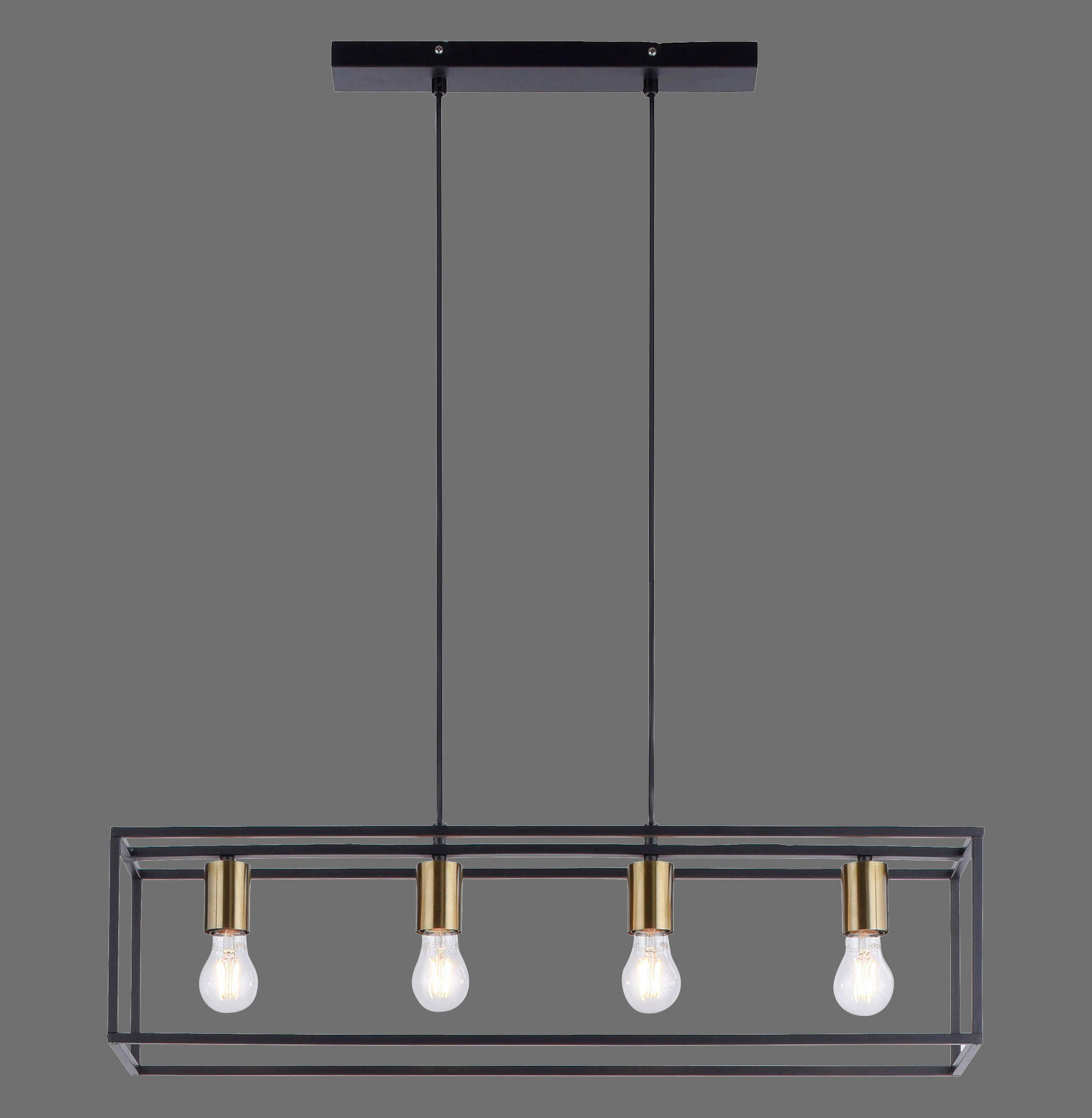 HÄNGELEUCHTE 80/20/120 cm  - Schwarz, Design, Kunststoff/Metall (80/20/120cm)