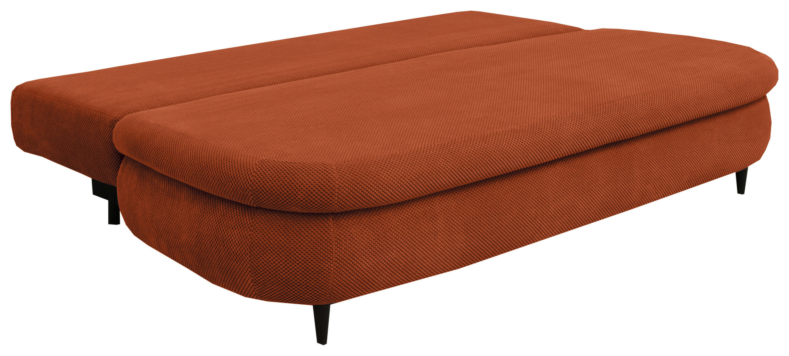 SCHLAFSOFA in Webstoff, Plüsch Rostfarben  - Rostfarben/Schwarz, Design, Textil (213/89/105cm) - Novel