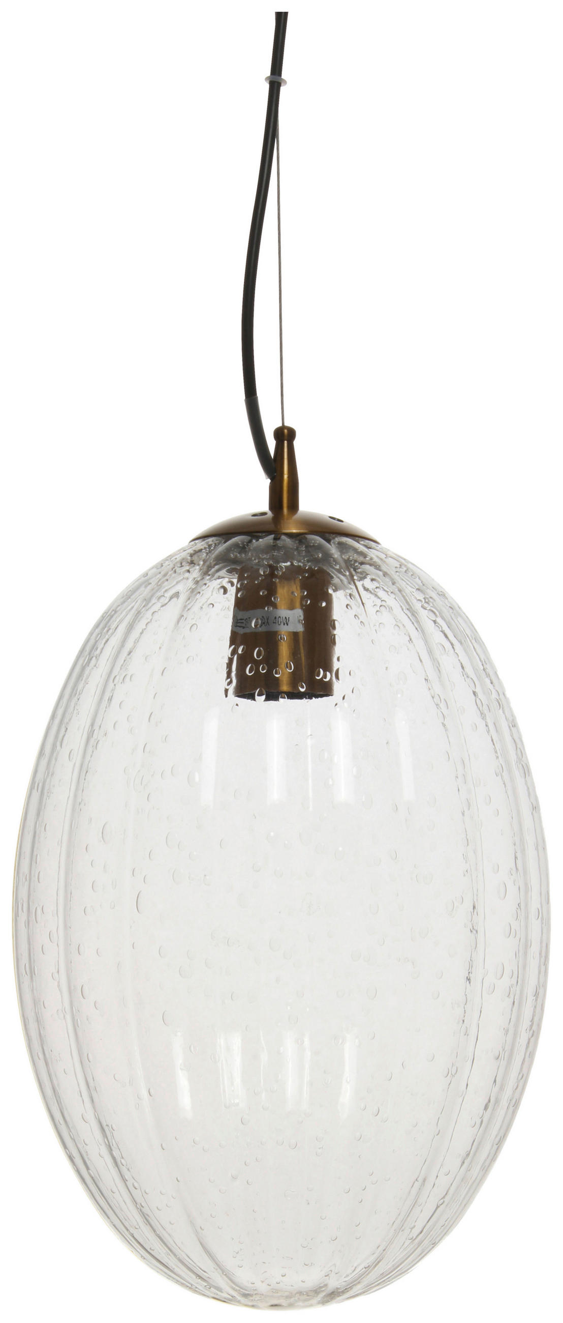 ZÁVĚSNÉ SVÍTIDLO, 23/23/36 cm  - čiré, Basics, kov/sklo (23/23/36cm) - MID.YOU