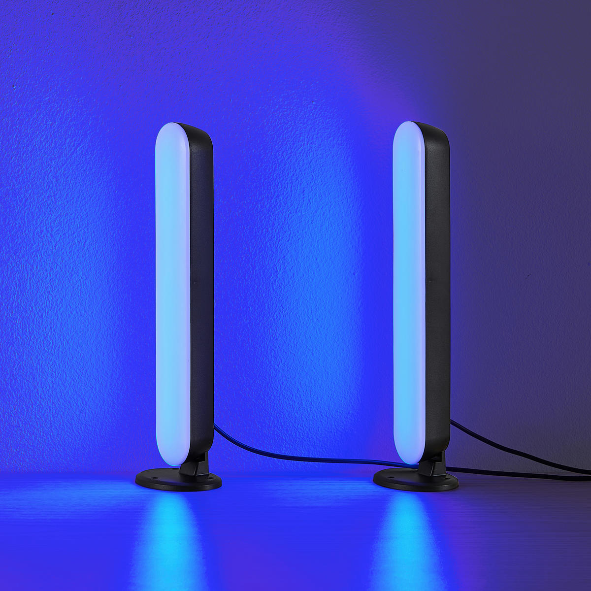 STOLNÍ LED LAMPA, dálkový ovladač, 3,5/28/4,5 cm - černá, Trend, plast (3,5/28/4,5cm)