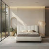POLSTERBETT gepolstertes Kopfteil, Bettkasten, Lattenroste 180/200 cm  in Creme  - Creme, MODERN, Holz/Textil (180/200cm) - MID.YOU