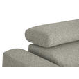 ECKSOFA in Struktur Greige  280/205 cm  - Greige/Schwarz, Design, Textil/Metall (280/205cm) - Xora