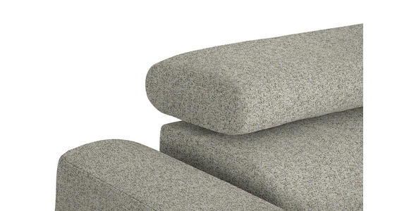 ECKSOFA in Struktur Greige  280/205 cm  - Greige/Schwarz, Design, Textil/Metall (280/205cm) - Xora