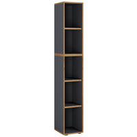 AKTENREGAL 30/183/33 cm  - Honigeiche/Anthrazit, Design, Holzwerkstoff/Kunststoff (30/183/33cm) - MID.YOU