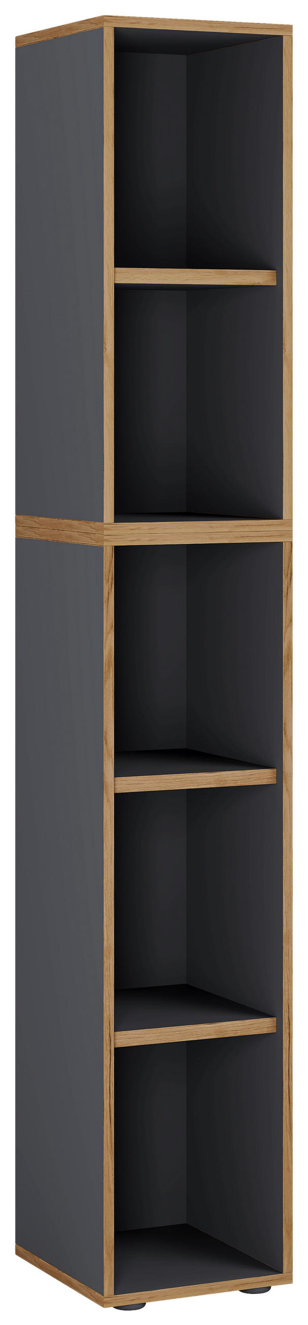 AKTENREGAL 30/183/33 cm  - Honigeiche/Anthrazit, Design, Holzwerkstoff/Kunststoff (30/183/33cm) - MID.YOU