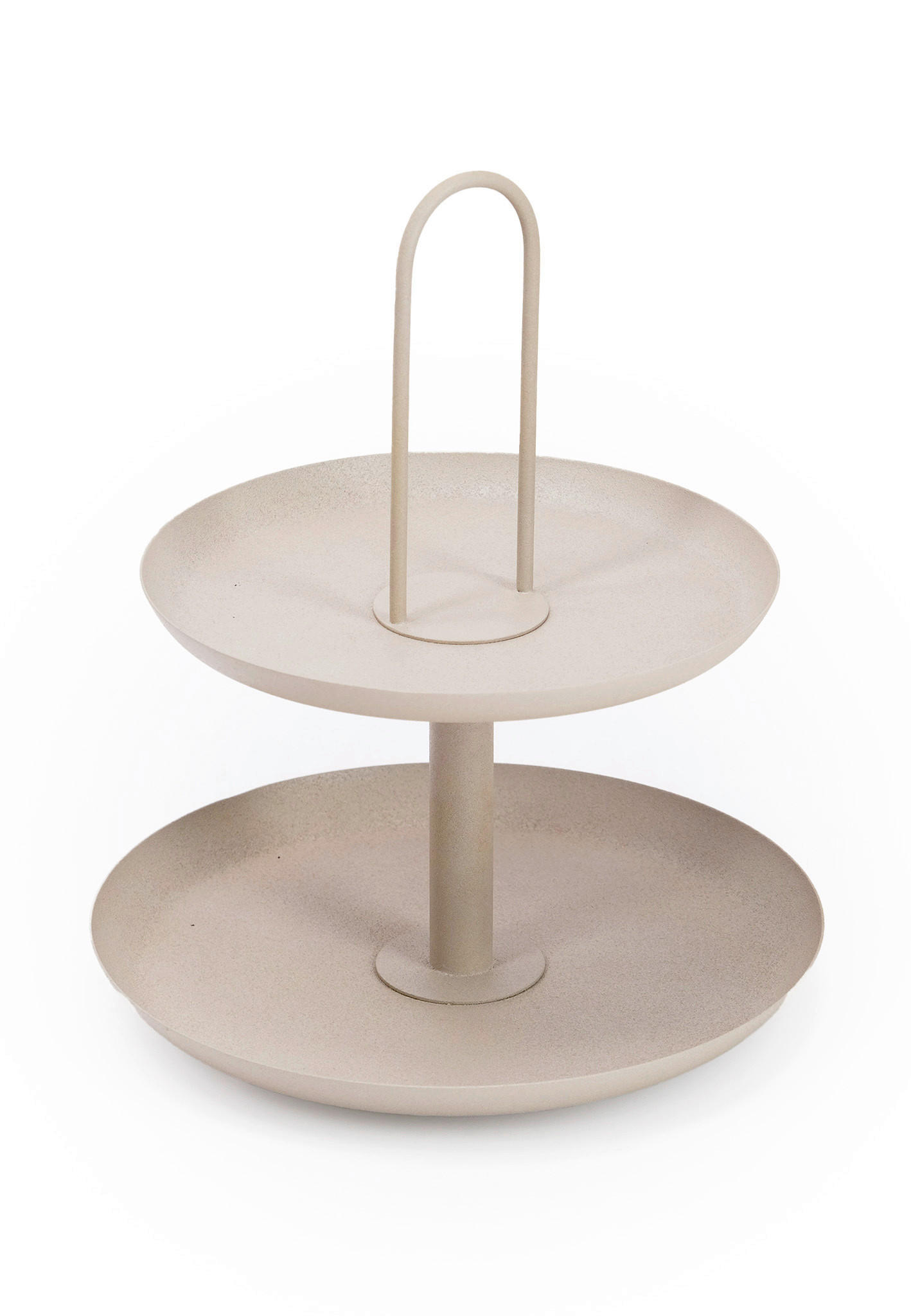 ETAGERE 2-stöckig - Greige, Basics, Metall (30/37cm)