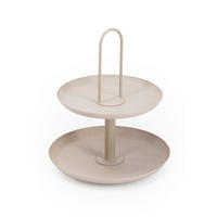 ETAGERE 2-stöckig - Greige, Basics, Metall (30/37cm)