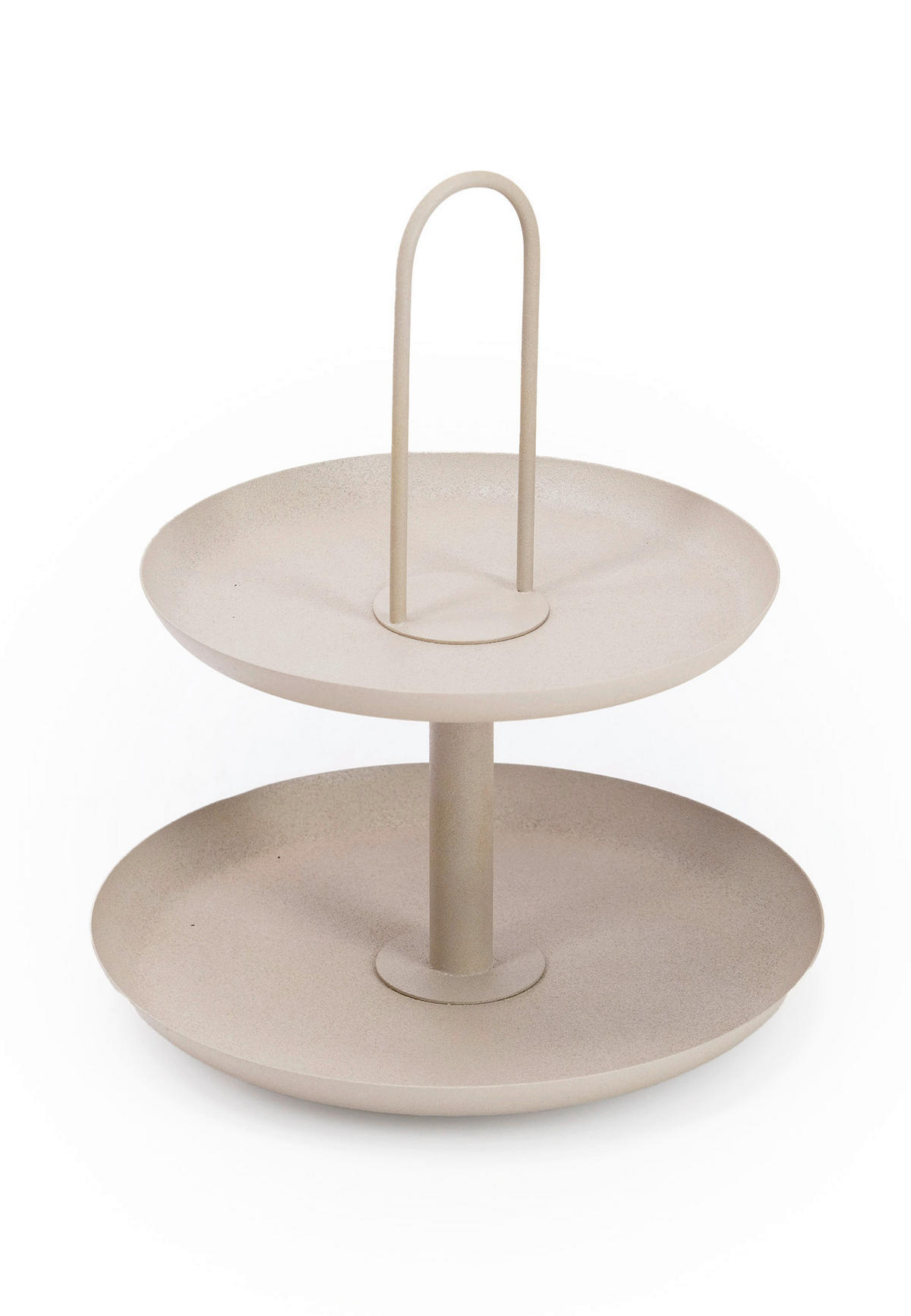 ETAGERE 2-stöckig - Greige, Basics, Metall (30/37cm)