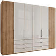 DREHTÜRENSCHRANK  in Champagner, Eiche Bianco  - Schieferfarben/Eiche Bianco, KONVENTIONELL, Glas/Holzwerkstoff (300/216/58cm) - Dieter Knoll